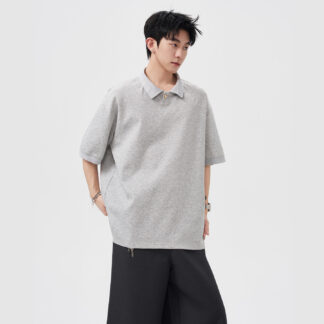 半拉鏈滌棉POLO短袖