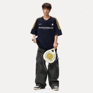 休閒運動棉質混紡短袖足球服