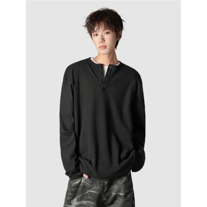 簡約休閒純色長袖 商品展示照