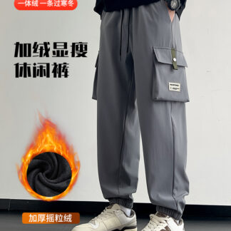 大尺碼加絨束腳工裝褲 商品圖