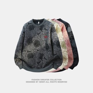 大尺碼加肥加大圓領衛衣（XL–8XL寬鬆長袖上衣）