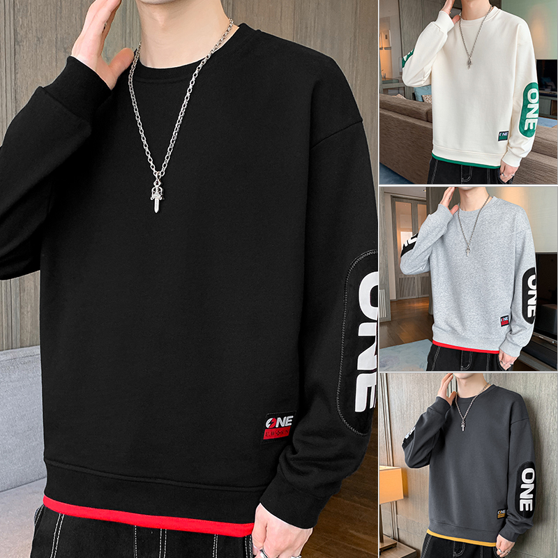 大尺碼刺繡貼布加絨衛衣(XL–8XL加肥加大套頭上衣)