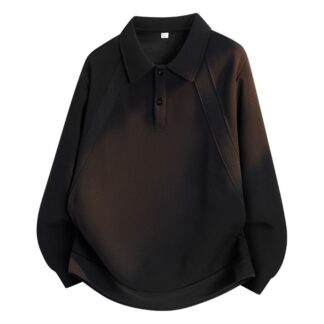 大尺碼重磅Polo領衛衣外套（XL–8XL美式打底衫上衣）
