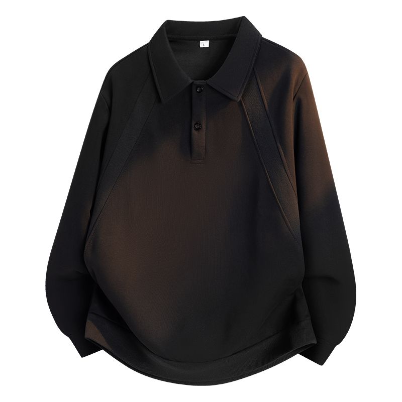 大尺碼重磅Polo領衛衣外套(XL–8XL美式打底衫上衣)