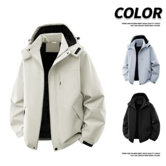 大尺碼加厚衝鋒衣(XL–7XL防風防水戶外夾克)