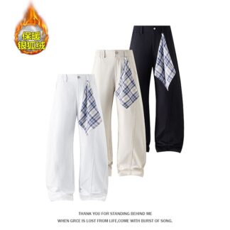 大尺碼加絨彎刀褲(XL–5XL秋冬加厚休閒褲)