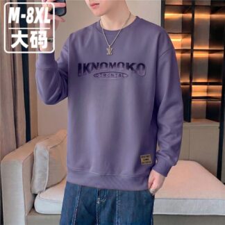 立體線條印花寬鬆長袖衛衣