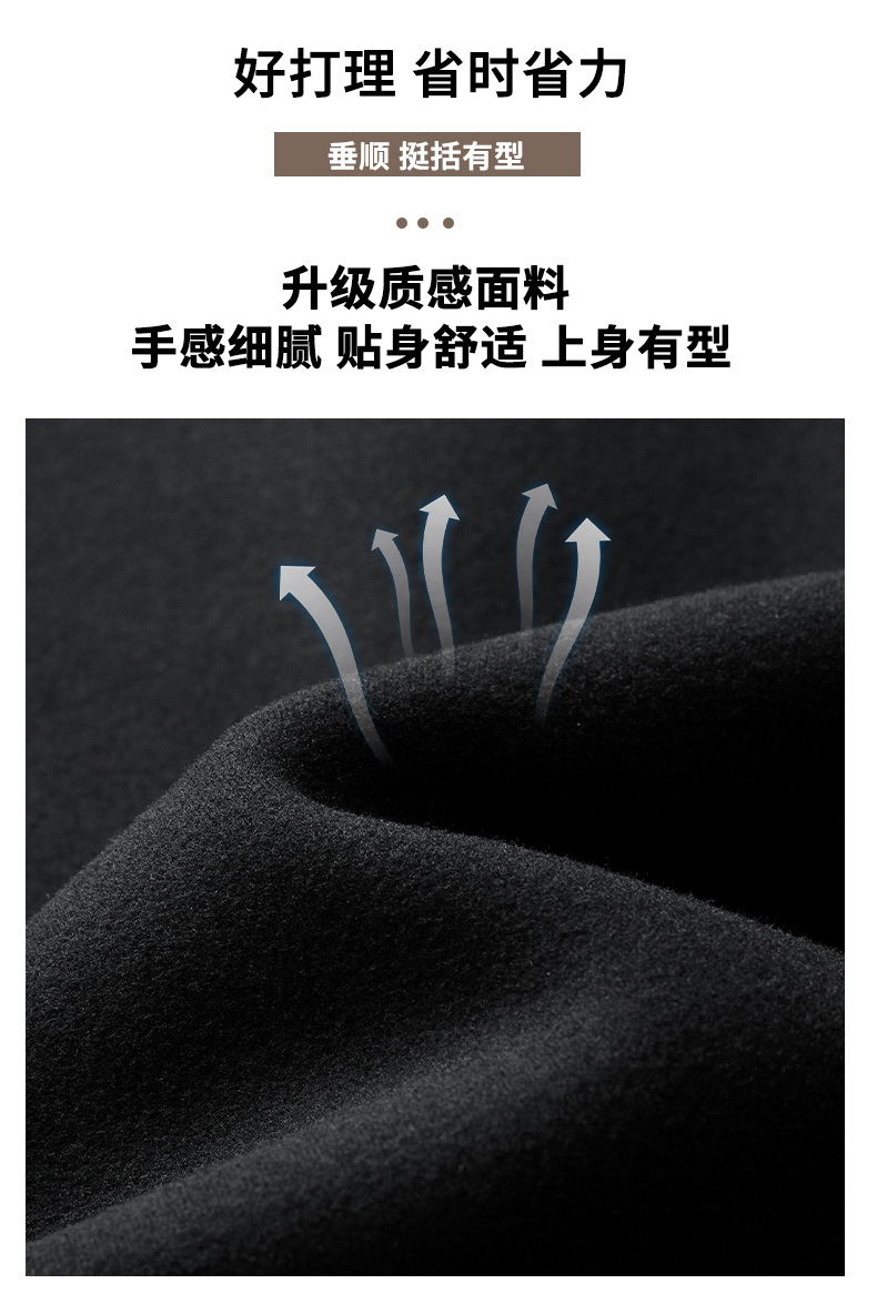 大尺碼德絨半高領拉鍊衛衣(加厚保暖):圖片 6
