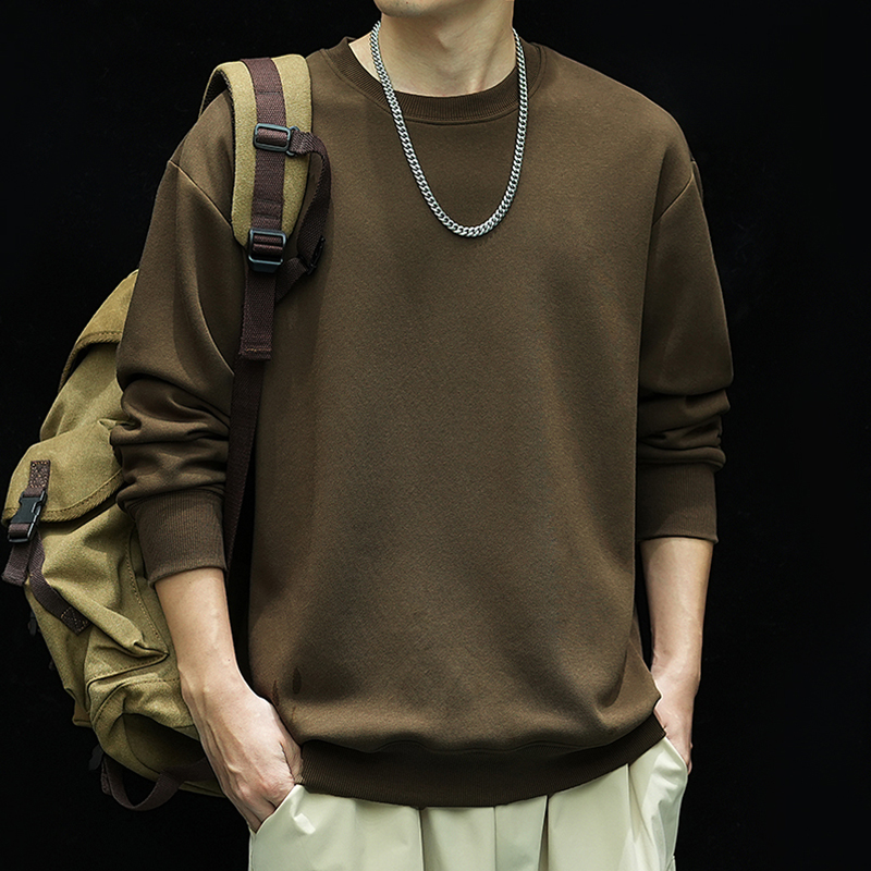 大尺碼重磅純色長袖T恤(360g打底衫):圖片 3
