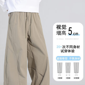 大尺碼寬鬆闊腿直筒休閒褲 商品圖