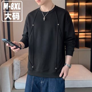 大尺碼美式柳丁重磅衛衣(M–8XL寬鬆圓領上衣)