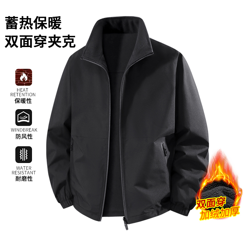 雙面穿搖粒絨翻領夾克,正確水洗保持絨毛蓬鬆不結塊