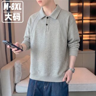 大尺碼美式POLO領外套(重磅寬鬆上衣)